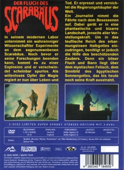 Der Fluch des Scarabäus - Ein Symbol des Glücks wird zum Symbol des Todes - 2-Disc Limited Uncut Mediabook von WMM / Savoy Film - Limitiert auf 133 Stück & nummeriert - DVD - Cover A - Neu & OVP